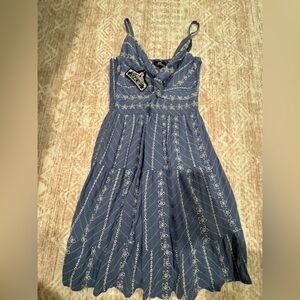 Angie Blue and White Midi Dress